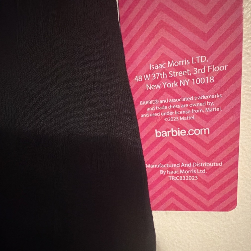 Barbie Black Pink Logo Graphic Crew Neck Short Sleeve Tagless T-Shirt 7/8 kid - Picture 4 of 7